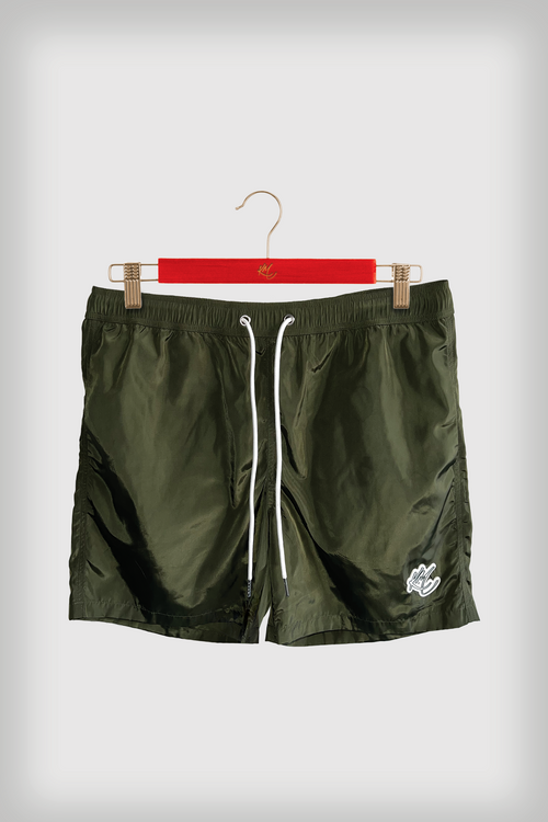 KM swim shorts olive