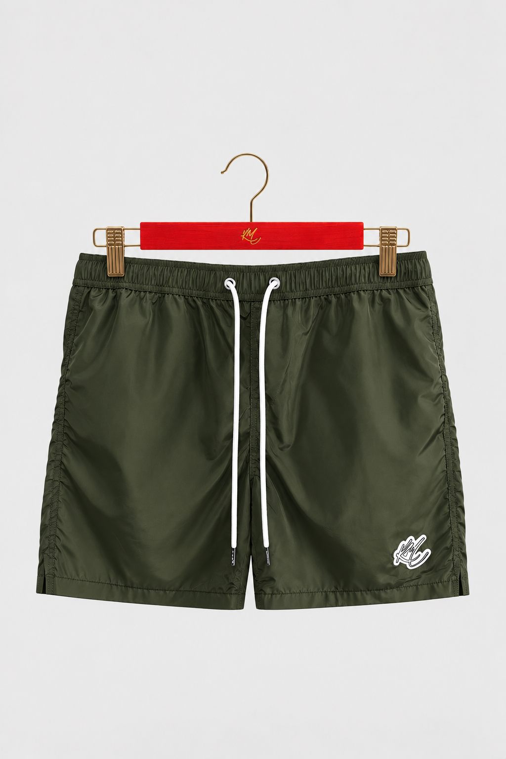 KM swim shorts olive
