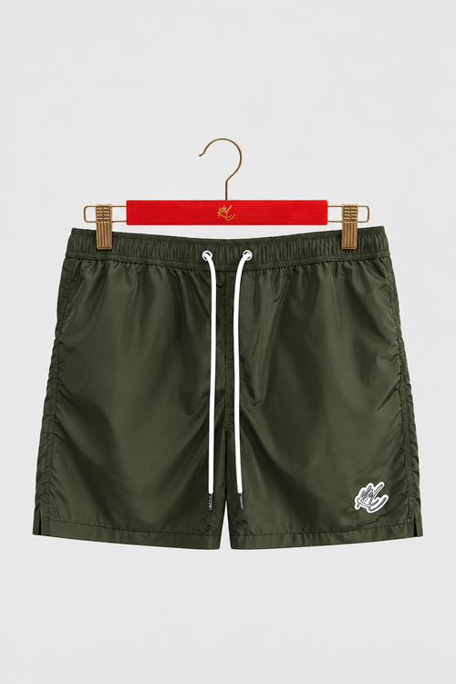 KM swim shorts olive